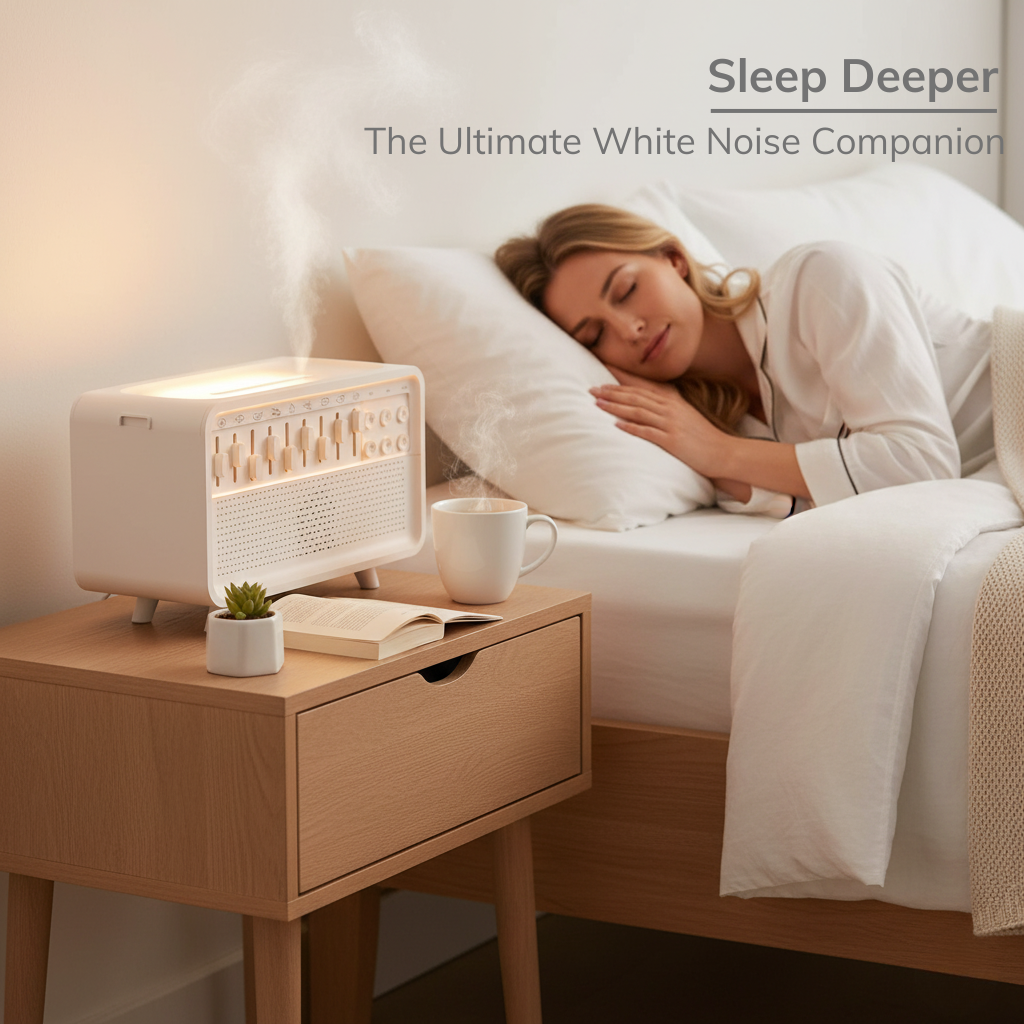 White Noise Machine & Night Light Humidifier Speaker