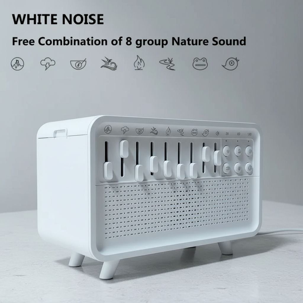White Noise Machine & Night Light Humidifier Speaker