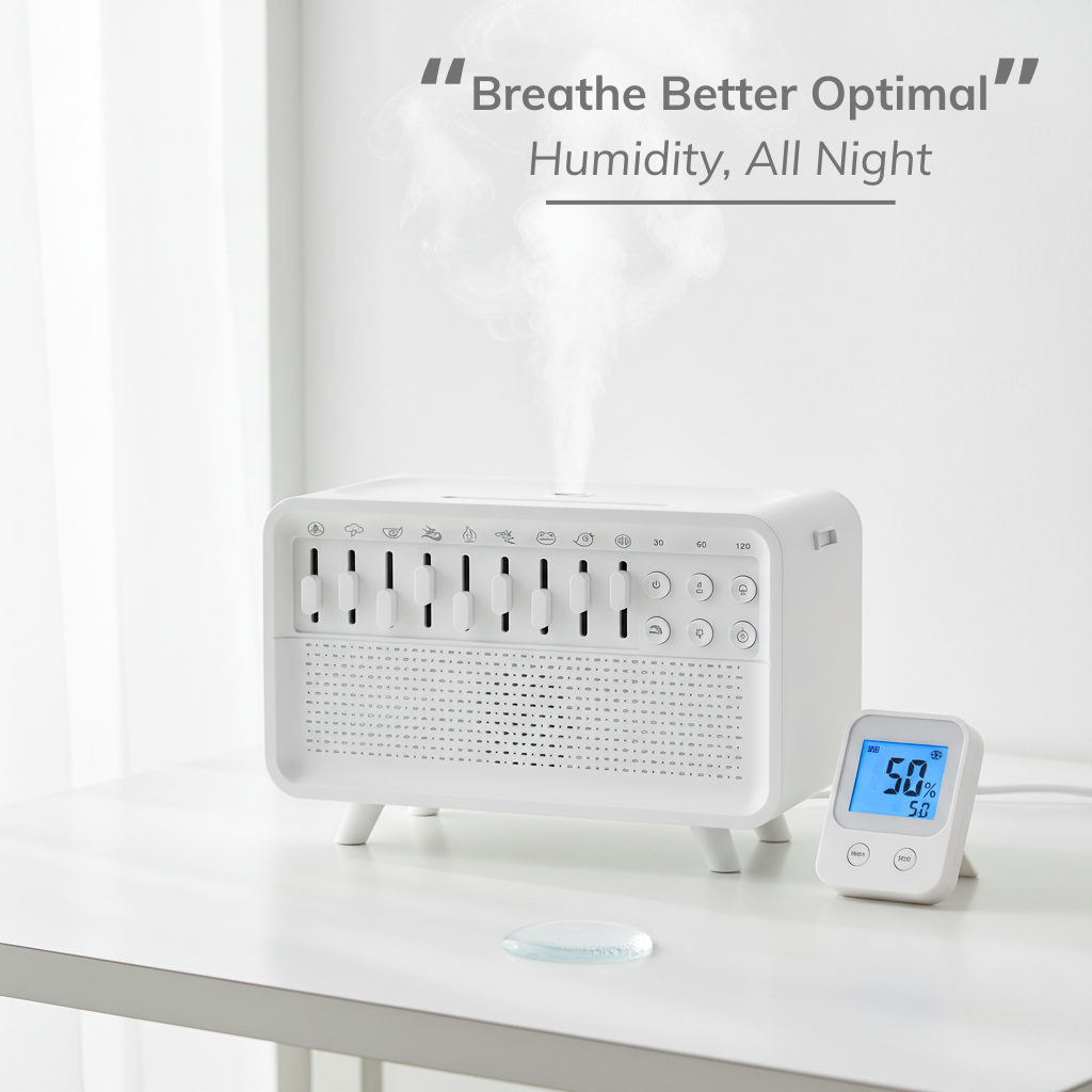 White Noise Machine & Night Light Humidifier Speaker