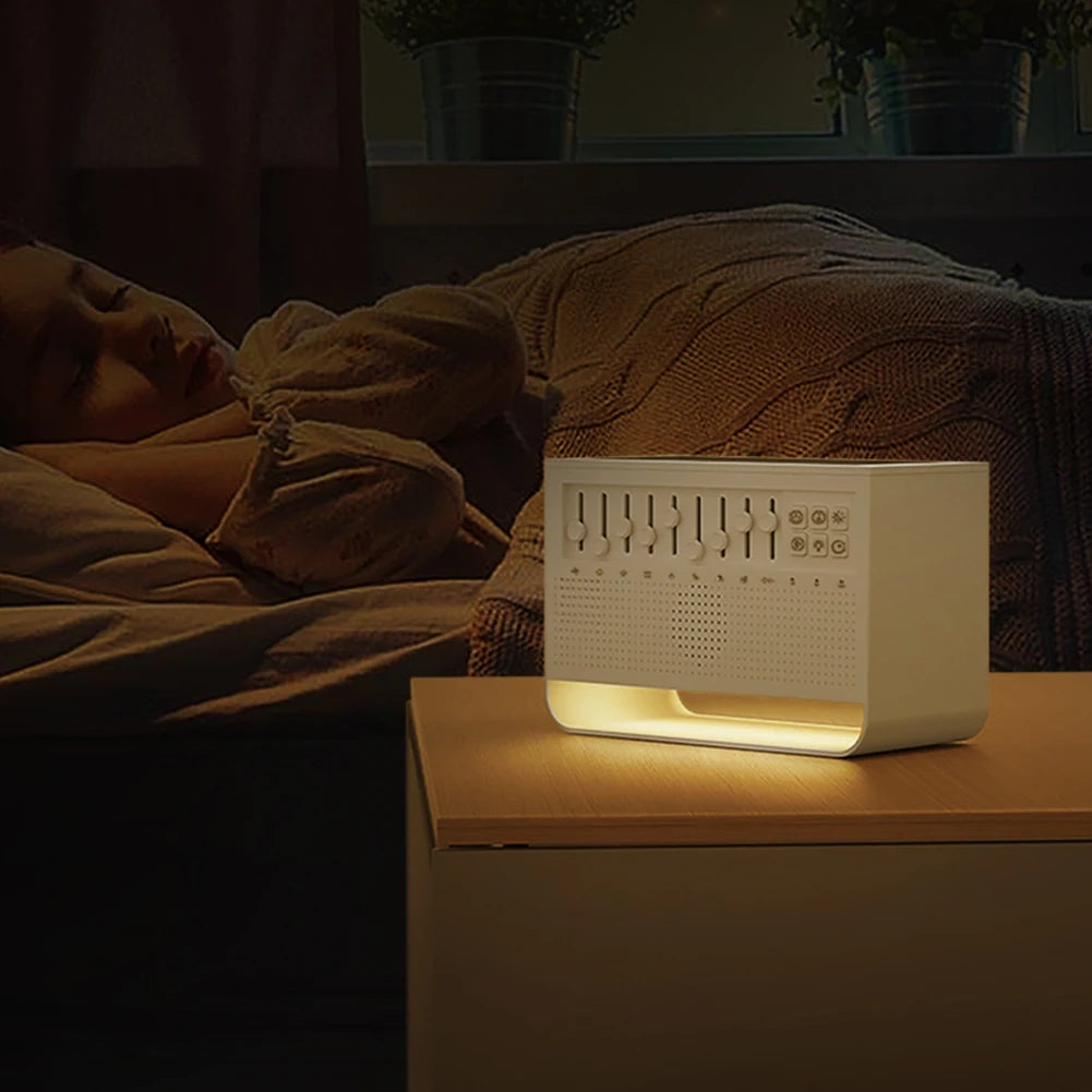 Portable White Noise Sleep Machine with Night Light